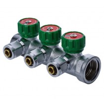 KOER KR.1122-3 1”x3 WAYS Колектор вентильний з фітингом KOER KR.1122-3 1”x3 WAYS Колектор вентильний з фітингом