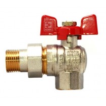KOER кран кутовий з американкою 1/2 Red