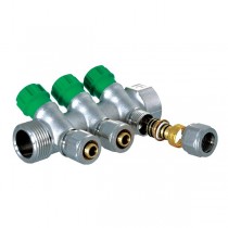 KOER KR.1123-3 3/4”x3 WAYS Колектор вентильний з фітингом (32 шт/ящ)