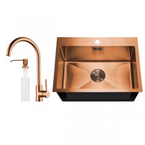 MIXXUS SET-6045-200x1.0-PVD-BRONZE Комплект: мийка, змішувач, диспенсер (1 шт/ящ) MIXXUS SET-6045-200x1.0-PVD-BRONZE Комплект: мийка, змішувач, диспенсер (1 шт/ящ)