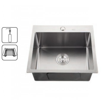 ZERIX мийка ZH5045S-215 (3.0/1.0) SATIN з диспенсером та сушаркою для посуду (1 шт/ящ) ZERIX мийка ZH5045S-215 (3.0/1.0) SATIN з диспенсером та сушаркою для посуду (1 шт/ящ)