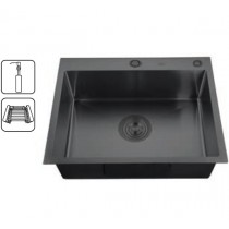 ZERIX мийка ZH5843B-215 (3.0/1.0) PVD-BLACK з диспенсером та сушаркою для посуду (1 шт/ящ) ZERIX мийка ZH5843B-215 (3.0/1.0) PVD-BLACK з диспенсером та сушаркою для посуду (1 шт/ящ)