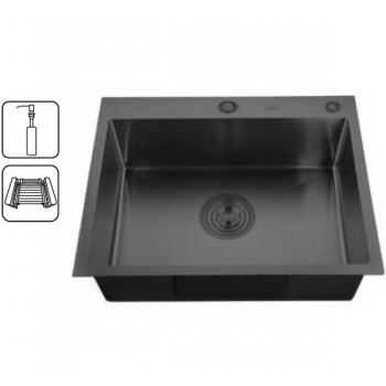 ZERIX мийка ZH5843B-215 (3.0/1.0) PVD-BLACK з диспенсером та сушаркою для посуду (1 шт/ящ) ZERIX мийка ZH5843B-215 (3.0/1.0) PVD-BLACK з диспенсером та сушаркою для посуду (1 шт/ящ)