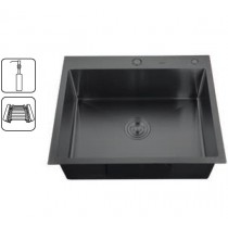 ZERIX мийка ZH6050B-215 (3.0/1.0) PVD-BLACK з диспенсером та сушаркою для посуду (1 шт/ящ) ZERIX мийка ZH6050B-215 (3.0/1.0) PVD-BLACK з диспенсером та сушаркою для посуду (1 шт/ящ)