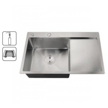 ZERIX мийка ZH7849LS-215 (3.0/1.0) SATIN з диспенсером та сушаркою для посуду (1 шт/ящ) ZERIX мийка ZH7849LS-215 (3.0/1.0) SATIN з диспенсером та сушаркою для посуду (1 шт/ящ)