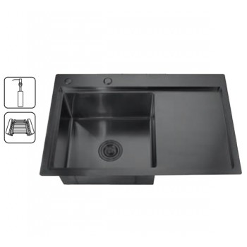 ZERIX мийка ZH7849LB-215 (3.0/1.0) PVD-BLACKз диспенсером та сушаркою для посуду (1 шт/ящ) ZERIX мийка ZH7849LB-215 (3.0/1.0) PVD-BLACKз диспенсером та сушаркою для посуду (1 шт/ящ)