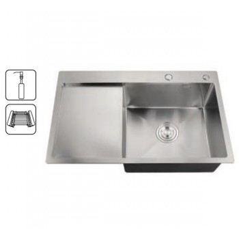 ZERIX мийка ZH7849RS-215 (3.0/1.0) SATIN з диспенсером та сушаркою для посуду (1 шт/ящ) ZERIX мийка ZH7849RS-215 (3.0/1.0) SATIN з диспенсером та сушаркою для посуду (1 шт/ящ)