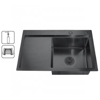 ZERIX мийка ZH7849RB-215 (3.0/1.0) PVD-BLACK з диспенсером та сушаркою для посуду (1 шт/ящ) ZERIX мийка ZH7849RB-215 (3.0/1.0) PVD-BLACK з диспенсером та сушаркою для посуду (1 шт/ящ)