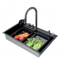ZERIX ZH7546-SET-01 NANO-BLACK Мийка з вбудованим змішувачем з нерж. сталі (1 шт/ящ) ZERIX ZH7546-SET-01 NANO-BLACK Мийка з вбудованим змішувачем з нерж. сталі (1 шт/ящ)