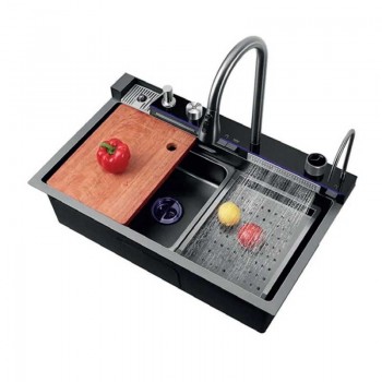 ZERIX ZH7546-SET-02 NANO-BLACK Мийка з вбудованим змішувачем з нерж. сталі (1 шт/ящ) ZERIX ZH7546-SET-02 NANO-BLACK Мийка з вбудованим змішувачем з нерж. сталі (1 шт/ящ)