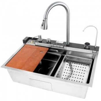 MIXXUS PREMIUM MH7545-SET-04.SUS304 Мийка з вбудованим змішувачем з нерж. сталі SUS304 (1 шт/ящ) MIXXUS PREMIUM MH7545-SET-04.SUS304 Мийка з вбудованим змішувачем з нерж. сталі SUS304 (1 шт/ящ)
