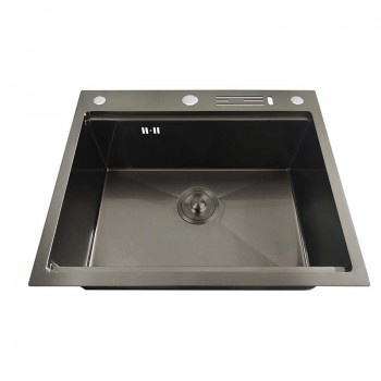 MIXXUS MH6050 DECOR NANO-BLACK (3.0/0.8) Мийка з нерж. сталі (колір графіт) (1 шт/ящ)