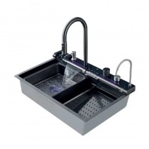 ZERIX ZH7546-SET-04 DECOR NANO-BLACK Мийка з вбудованим змішувачем з нерж. сталі (1 шт/ящ) ZERIX ZH7546-SET-04 DECOR NANO-BLACK Мийка з вбудованим змішувачем з нерж. сталі (1 шт/ящ)