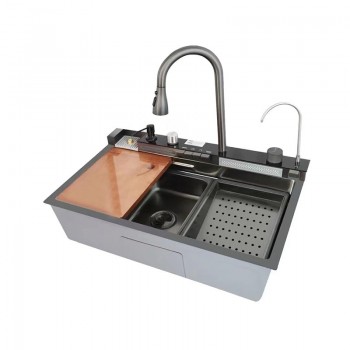 MIXXUS MH7546-SET-06 DECOR NANO-BLACK Мийка багатофункц. з вбудованим змішув. з нерж. сталі(1 шт/ящ) MIXXUS MH7546-SET-06 DECOR NANO-BLACK Мийка багатофункц. з вбудованим змішув. з нерж. сталі(1 шт/ящ)