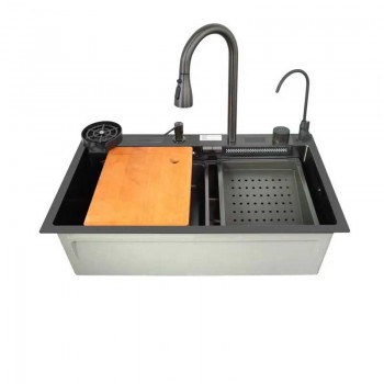 ZERIX ZH7546-SET-07 DECOR NANO-BLACK Мийка багатофункц. з вбудованим змішув. з нерж. сталі (1 шт/ящ) ZERIX ZH7546-SET-07 DECOR NANO-BLACK Мийка багатофункц. з вбудованим змішув. з нерж. сталі (1 шт/ящ)