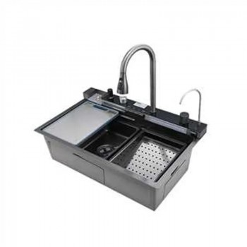 MIXXUS MH7546-SET-06 MICRO DECOR GRAPHITE Мийка багатофункц.з вбудованим змішув.з нерж.сталі(1шт/ящ) MIXXUS MH7546-SET-06 MICRO DECOR GRAPHITE Мийка багатофункц.з вбудованим змішув.з нерж.сталі(1шт/ящ)