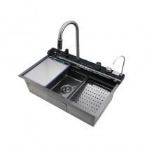 ZERIX ZH7546-SET-05 DECOR GRAPHITE Мийка багатофункц.з вбудованим змішув.з нерж.сталі (1шт/ящ) ZERIX ZH7546-SET-05 DECOR GRAPHITE Мийка багатофункц.з вбудованим змішув.з нерж.сталі (1шт/ящ)